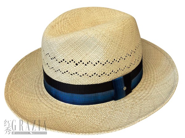 Hat in openwork brisa panama, cotton and viscose ribbon.jpg
