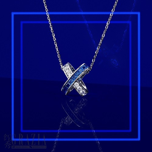 CHAUMET Liens 缘系·一生系列 欢·缘蓝宝石白金镶钻项链 085257（现时参考价¥ 59,200).jpg