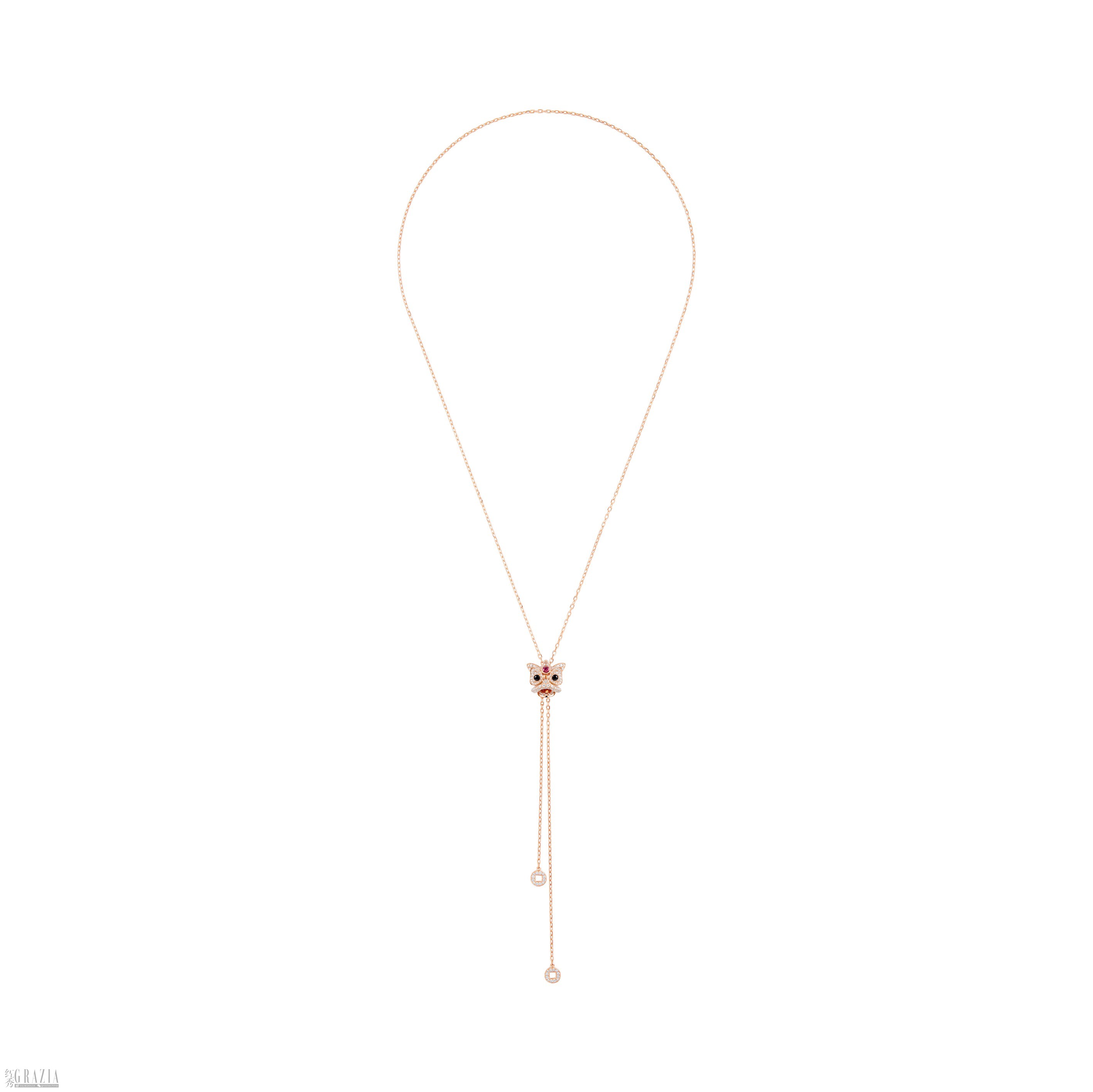 Xi Xi Grande 18K 玫瑰金镶嵌红宝石、缟玛瑙与钻石长项链 - 2.jpg