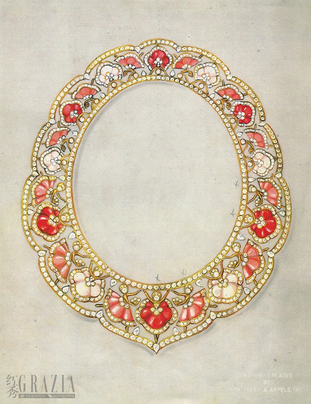 Ballerinas项链设计图，约1990年.png